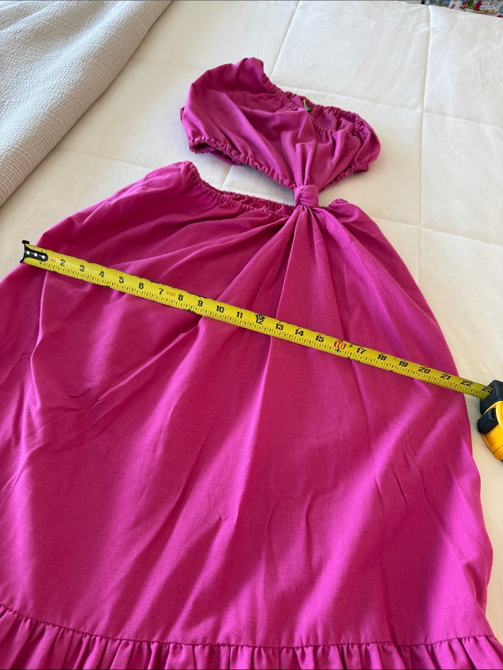 FARM Rio Fuchsia Pink Maxi Dress with Cutout Knot - Picture 6 of 13